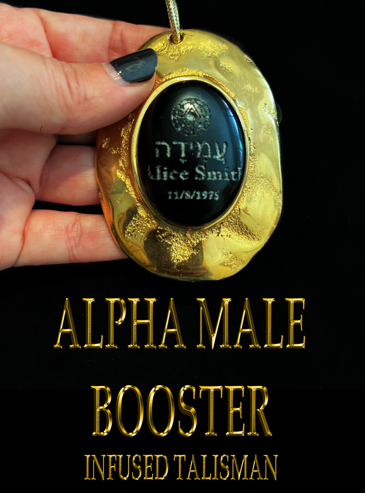 INFUSED OBSIDIAN ALPHA FORCE MASCULINE Energy Boost TALISMAN