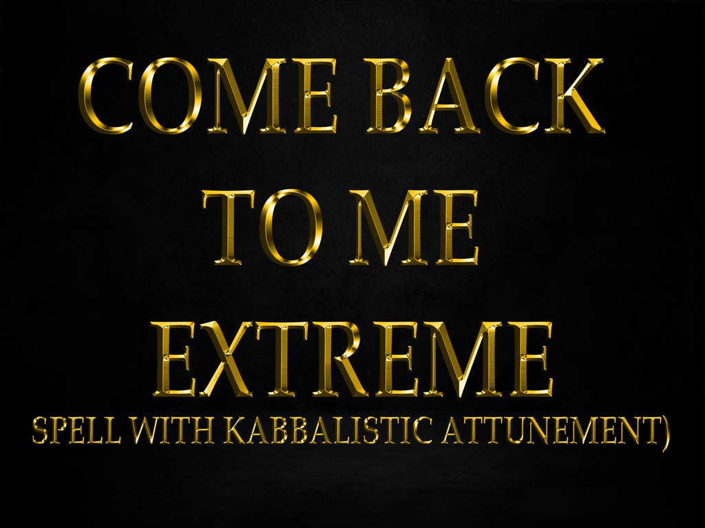 Come back to me EXTREME